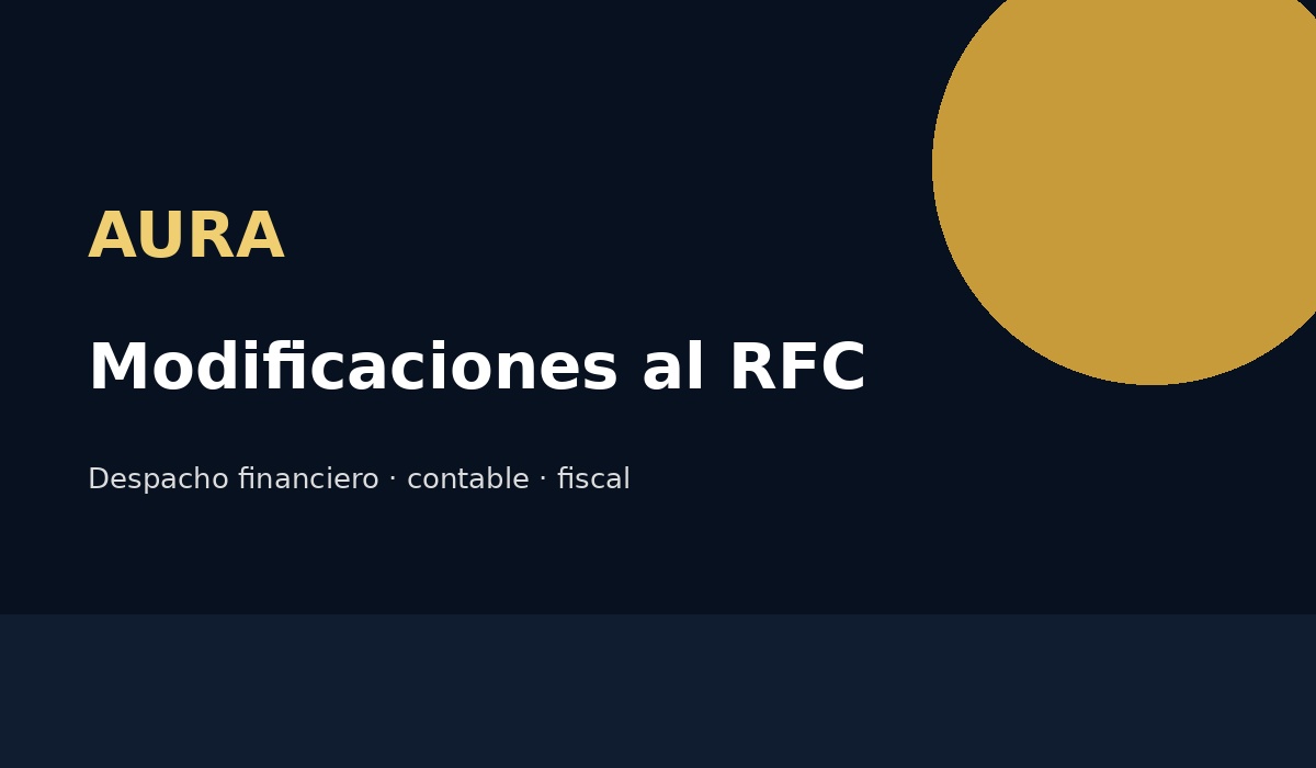 Modificaciones al RFC